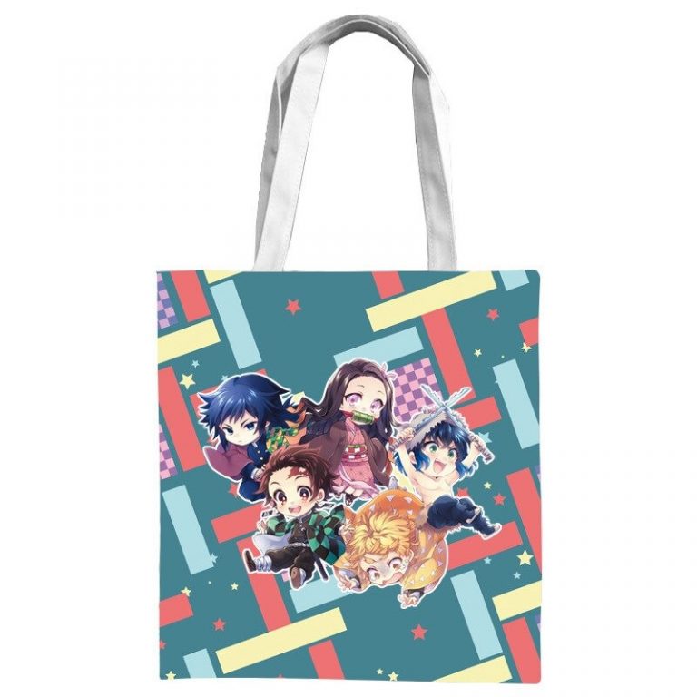 Tote Bag Demon Slayer Personnages Kawaii Color s Demon Slayer